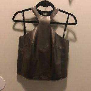 Bailey44 faux leather tank top NWT